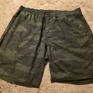 Adidas Men's Green Camo Shorts